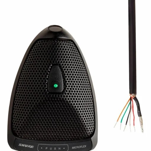 Shure MX392BE Condenser Boundary Microphone, Built-in Preamp, Attached 12' Unterminated Bottom-exit Cable (Supercardioid)