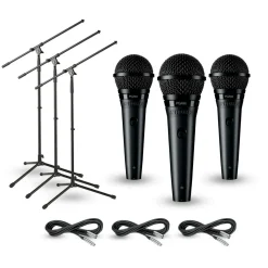 Shure PGA58 3-Pack Mic and Stand Kit