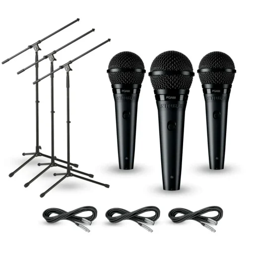 Shure PGA58 3-Pack Mic and Stand Kit