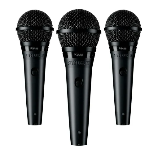 Shure PGA58 3-Pack Mic and Stand Kit