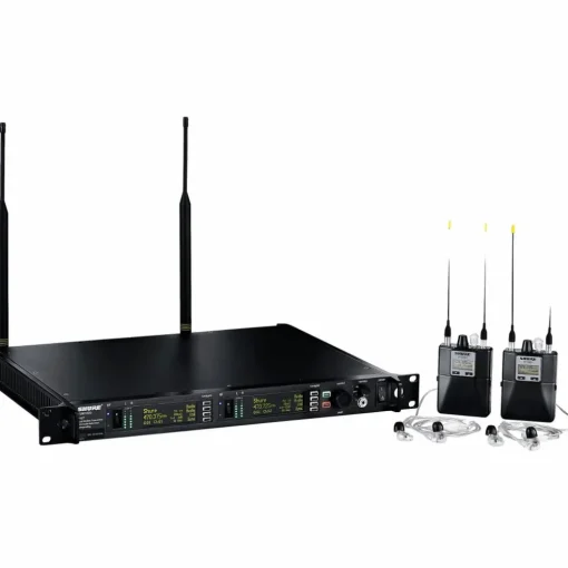 Shure PSM1000 Personal Monitor System With Dual Transmitter, Two Diversity Bodypack Receivers and Two SE425 Earphones, Band G10 470-542mHz Band J8A