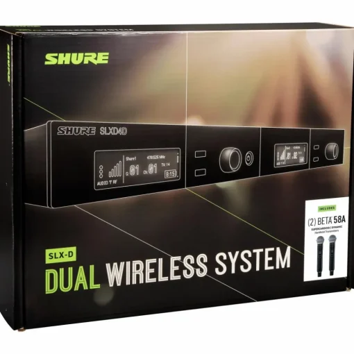 Shure SLXD24D/B58 Dual Wireless Vocal Microphone System With BETA 58 Band G58