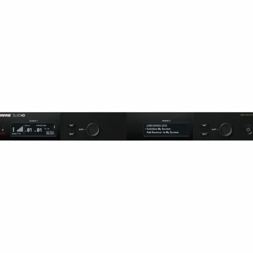 Shure SLXD24D/N8C Dual-Channel Digital Wireless Handheld Microphone System with Nexadyne 8/C Cardioid Capsules (G58: 470 to 514 MHz) Band G58 Black