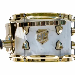 SJC Drums Providence Series Rack Tom Add On with Brass Hardware 7 x 10 in. Calcutta White