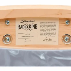 Slingerland Limited-Edition Radio King Finish Ply Maple Snare Drum 14 x 7 in. White Marine Pearl
