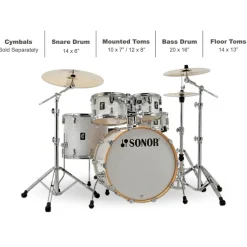 SONOR AQ2 Studio Maple 5-Piece Shell Pack White Marine Pearl