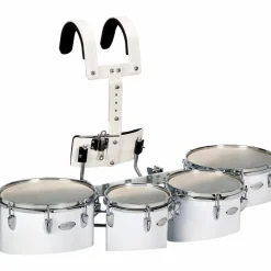 Sound Percussion Labs Birch Marching Quads with Carrier 8/10/12/13 White