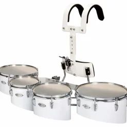 Sound Percussion Labs Birch Marching Quads with Carrier 8/10/12/13 White