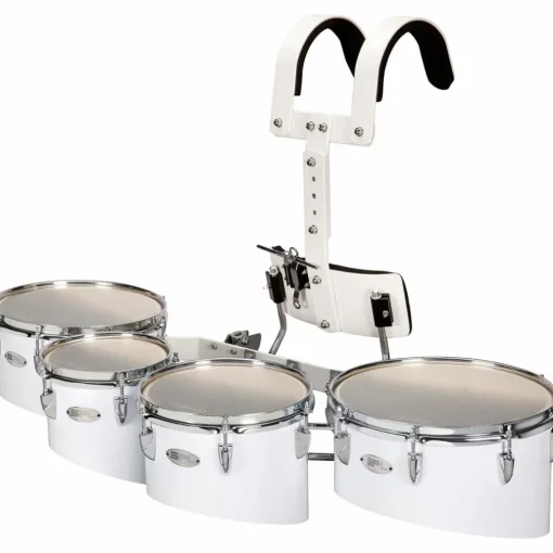 Sound Percussion Labs Birch Marching Quads with Carrier 8/10/12/13 White