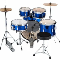 Sound Percussion Labs Junior Kicker 5-Piece Drum Set Metallic Blue
