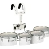 Sound Percussion Labs Standard Marching Quads with Carrier 8/10/12/13 White