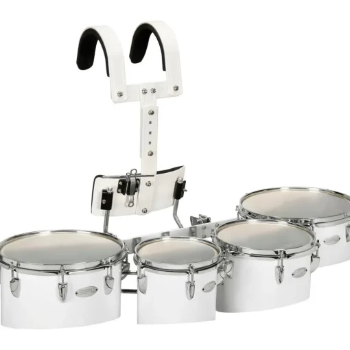 Sound Percussion Labs Standard Marching Quads with Carrier 8/10/12/13 White