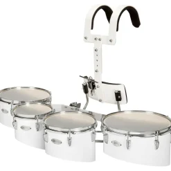 Sound Percussion Labs Standard Marching Quads with Carrier 8/10/12/13 White