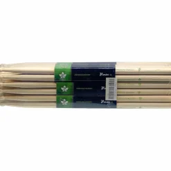 Stagg 12-Pair American Hickory Drum Sticks Wood Tip 2B