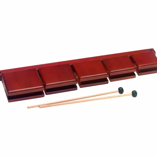 Stagg 5-Piece Wooden Temple Block Set 25 in.