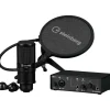 Steinberg IXO12 B Podcast Pack with Mic, Table Top Stand, & Pop Screen