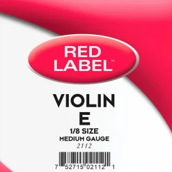 Super Sensitive Red Label Series Violin E String 1/8 Size, Medium