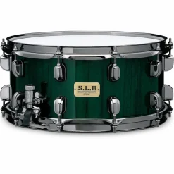 TAMA S.L.P. Bubinga/Maple Snare Drum 14 x 6.5 in. Malachite Green Zebrawood