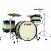 TAMA Starclassic Maple Exotix Pacific Walnut 3-Piece Shell Pack with Black Nickel Hardware and 24" Bass Drum Emerald Pacific Walnut Burst