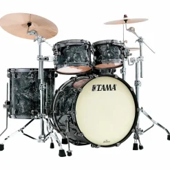 TAMA Starclassic Maple 4-Piece Shell Pack With 22" Bass Drum and Black Nickel Shell Hardware Charcoal Swirl