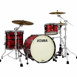 TAMA Starclassic Maple 3-Piece Shell Pack With Smoked Black Nickel Shell Hardware and 22" Bass Drum Red Oyster