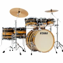 TAMA Superstar Classic 7-Piece Shell Pack Natural Ebony Tiger Wrap