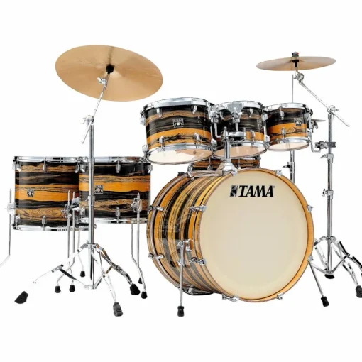TAMA Superstar Classic 7-Piece Shell Pack Natural Ebony Tiger Wrap