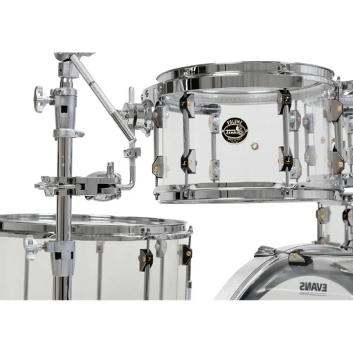 TAMBURO Volume Series 5-Piece Seamless-Acrylic Shell Pack With 22" Bass Drum Clear