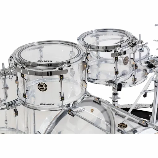 TAMBURO Volume Series 5-Piece Seamless-Acrylic Shell Pack With 22" Bass Drum Clear