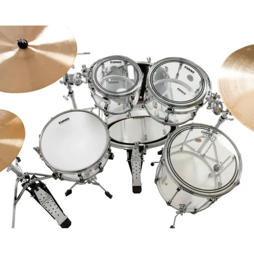 TAMBURO Volume Series 5-Piece Seamless-Acrylic Shell Pack With 22" Bass Drum Clear
