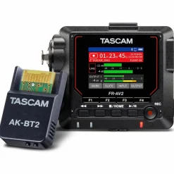 TASCAM FR-AV2 Compact 32-Bit Field Recorder & Timecode Generator with AK-BT2 Bluetooth Adapter
