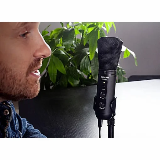 TASCAM TM-250U USB Condenser Microphone for Podcasting, Conferencing, and Computer Recording