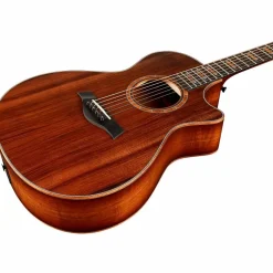 Taylor Custom Redwood-Figured Hawaiian Koa Grand Concert Acoustic-Electric Guitar Shaded Edge Burst