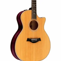 Taylor Custom Sitka Spruce-Flamed Maple Grand Auditorium Acoustic-Electric Guitar Lilac Wine