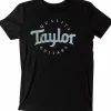 Taylor Distressed Logo T-Shirt X Large Black