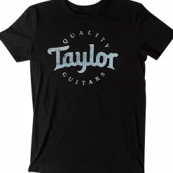 Taylor Distressed Logo T-Shirt X Large Black
