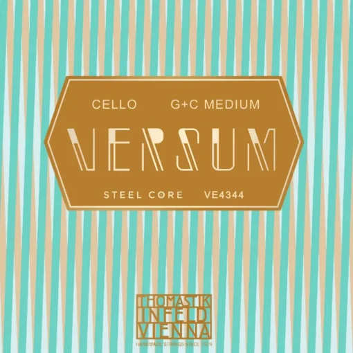 Thomastik Versum Tungsten G and C Cello String Combo Pack 4/4 Size, Medium