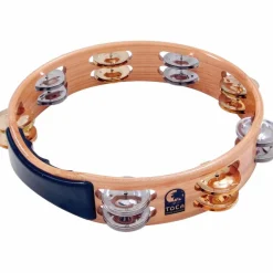Toca Acacia Tambourine With Brass/Nickel Jingles 10 in.