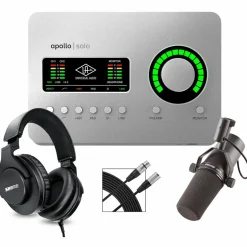 Universal Audio Apollo Solo USB Heritage Edition Interface With Shure SM7B, SRH 440 and Mic Cable