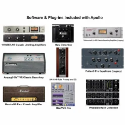Universal Audio Apollo Solo Thunderbolt With Harbinger Studio Monitor Pair, Stands & Cables SM508