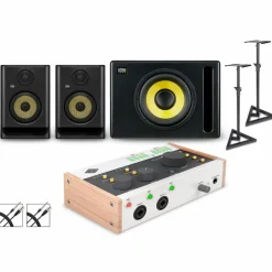 Universal Audio Volt 476 with KRK ROKIT G5 Studio Monitor Pair & S10 Subwoofer (Stands & Cables Included) ROKIT 5