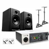 Universal Audio Volt 1 With Harbinger Studio Monitor Pair, Stands & Cables SM508
