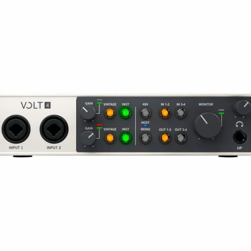 Universal Audio Volt 4 with KRK ROKIT G5 Studio Monitor Pair & S10 Subwoofer (Stands & Cables Included) ROKIT 8