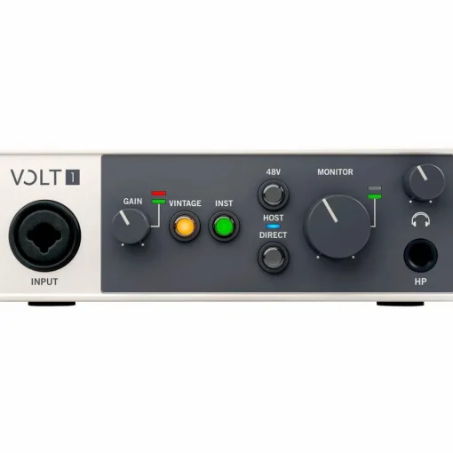 Universal Audio Volt 1 With Harbinger Studio Monitor Pair, Stands & Cables SM508