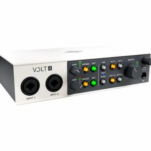 Universal Audio Volt 4 with KRK ROKIT G5 Studio Monitor Pair & S10 Subwoofer (Stands & Cables Included) ROKIT 8