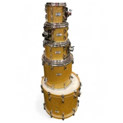 Used 2019 Pearl 5 Piece MASTER MAPLE COMPLETE BOMBAY GOLD SPARKLE Drum Kit