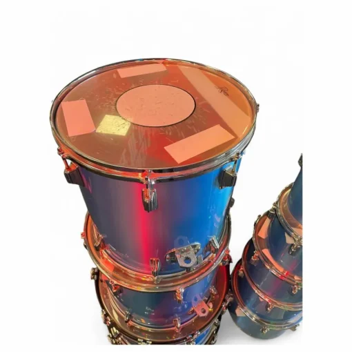 Used 1981 Rogers 9 Piece STUDIO TEN Metallic Blue Drum Kit