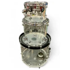 Used DW 3 piece Design Series Acrylic Clear Drum Kit