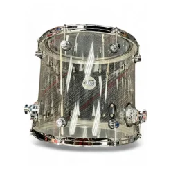 Used DW 3 piece Design Series Acrylic Clear Drum Kit