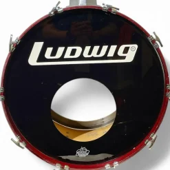 Used Ludwig 5 Piece Classic Maple cherry kick / black cortex toms Drum Kit